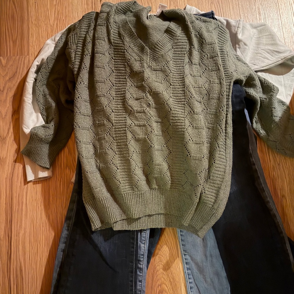 Olive Green Knit Sweater